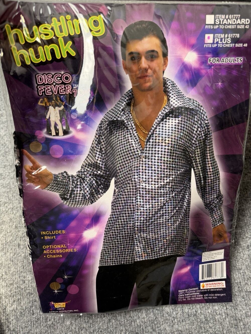 70's DISCO FEVER HUSTLING HUNK SHIRT ADULT PLUS SIZE COSTUME & ACCESSORIES